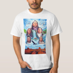 Inbyggda amerikaner målar mall Manar Modern T Shirt