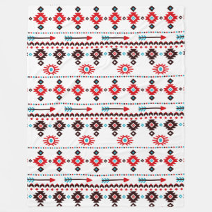 Inbyggda amerikanska symboler - felsökningsblad fleecefilt