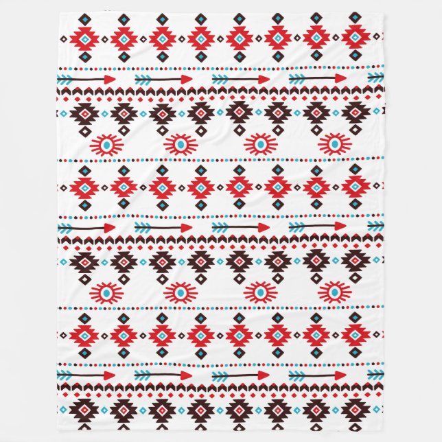 Inbyggda amerikanska symboler - felsökningsblad fleecefilt (Framsidan)