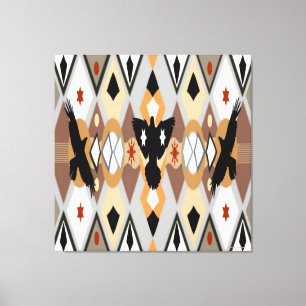 Inbyggt amerikanskt Kråka-Kanvastryck med fördröjt Canvastryck