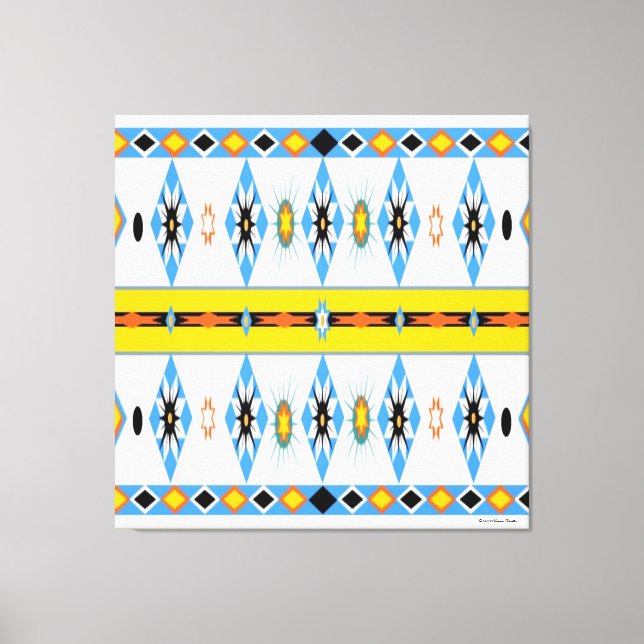 Inbyggt amerikanskt Shoshone Stretched Kanvastryck (Framsida)