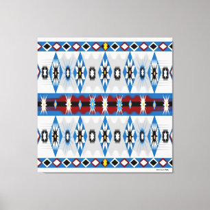 Inbyggt amerikanskt sioux-utdraget Kanvastryck