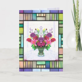 Inbyggt glasBouquet-kort Helgkort