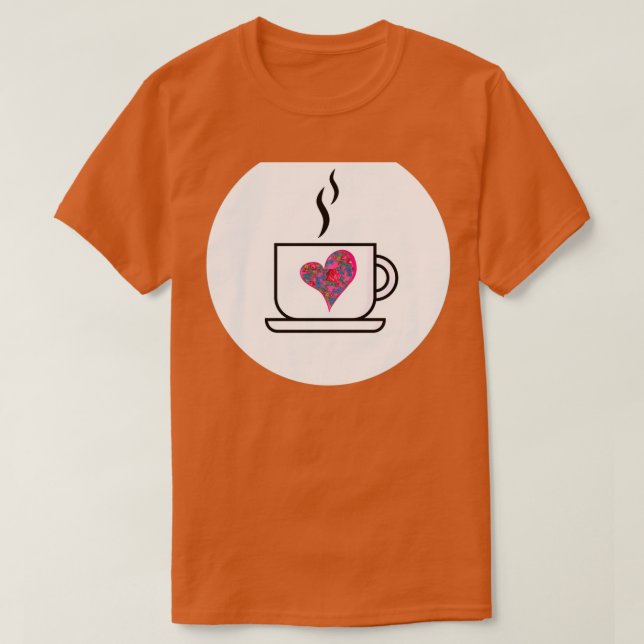 Inbyggt kaffe kopp t shirt (Design framsida)