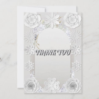 Inbyggt kort för Blommigt Struktur Tack Bröllop