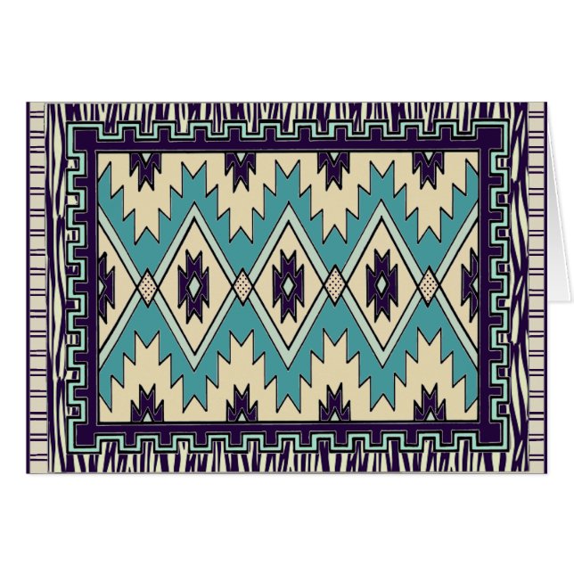 Inbyggt Mönster-kort Hälsningskort (Framsidan Horizontal)