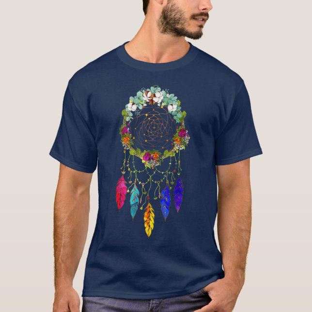 Inbyggt Pride indisk fjäder färglös T Shirt (Framsida)