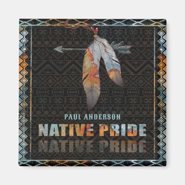 Inbyggt Pride Indiskt pälsartad pälsfågel Magnet (Framsidan)