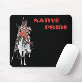Inbyggt Pride Plains indisk på Horseback Musmatta