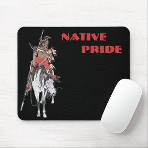 Inbyggt Pride Plains indisk på Horseback Musmatta