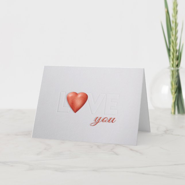 Inbyggt Valentines för KÄRLEK Helgkort (Framsida)