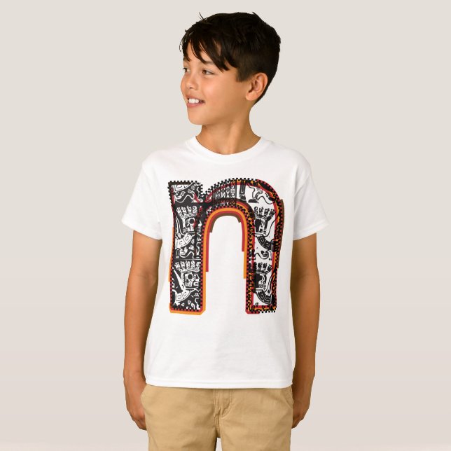 Inca Brev N Artistic Lettering T-Shirt (Hel framsida)