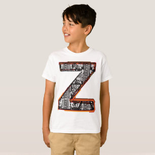 Inca Brev Z Konstnärligt teckensnitt T-Shirt