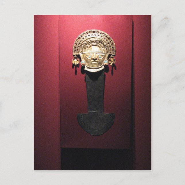 Inca guld ceremonial knivar (Tumi), Lima, Peru Vykort (Framsida)