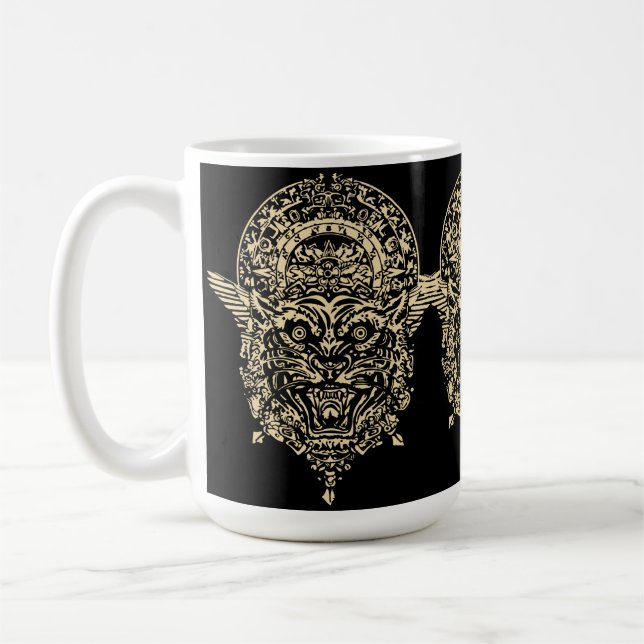 Inca & Mayan Cat Relic: Mystical Legends Kaffemugg (Vänster)