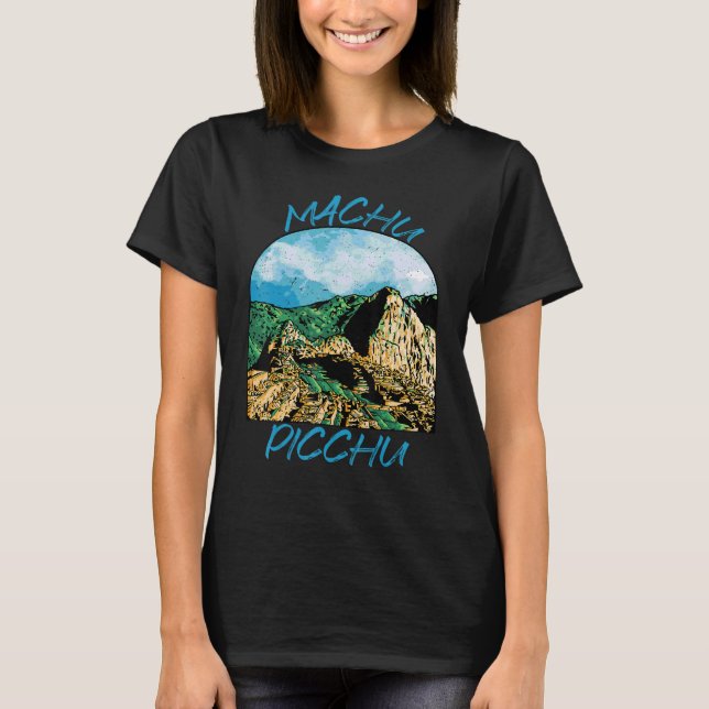 Inca Peru Machu Picchu Souvenir Sydamerika T Shirt (Framsida)