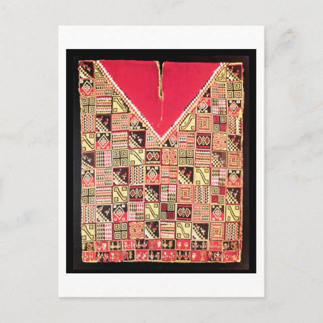 Inca "Poncho", Bolivia, c.1500 (ull) Vykort (Framsida)