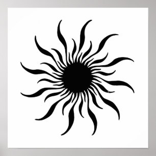 Inca Sol Black/White Poster