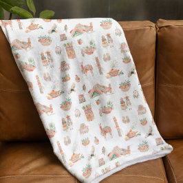 Inca Spirit | Cute Illustrated Peru Fleecefilt