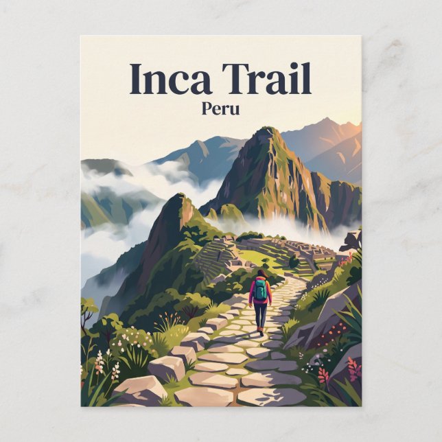 Inca-stigen Peru Vykort (Framsida)