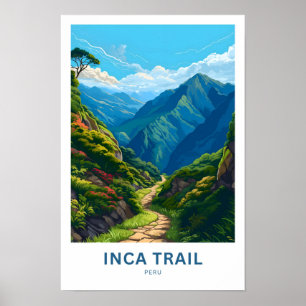 Inca Trail Peru Travel Skriv ut Poster