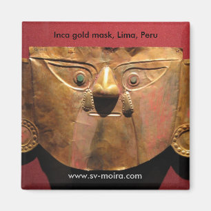 Incaguld maskerar, Lima, Peru Magnet