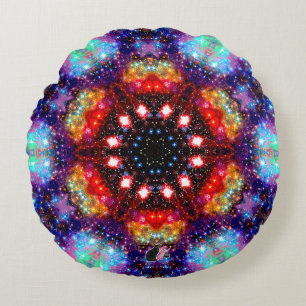 Incanfallence Stellar Kaleid Round Pillow Rund Kudde