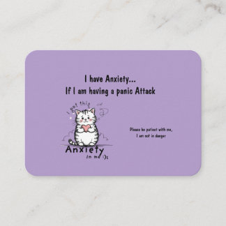 Incase of a Panic Attack Business Card Visitkort