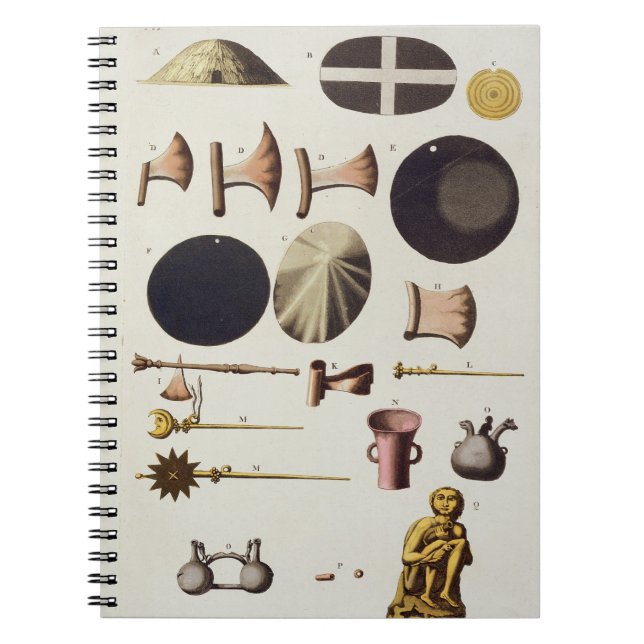 Incaverktyg och artefacts, Peru, från 'Le Anteckningsbok Med Spiral (Framsidan)