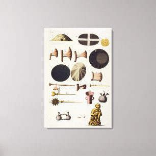 Incaverktyg och artefacts, Peru, från 'Le Canvastryck