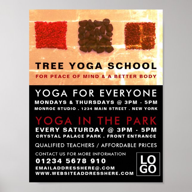 Incense Squares, Yoga Class Advertising Poster (Framsidan)
