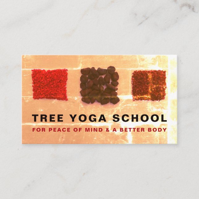 Incense Squares, Yoga Instructor Visitkort (Framsida)