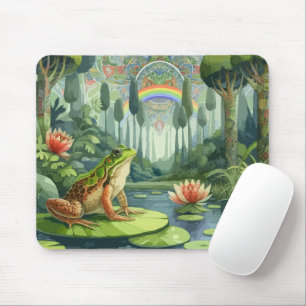 Inchanting William Morris Frog i en skog Musmatta