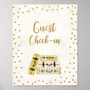 Incheckningsskylt för gäst Möhippa Poster