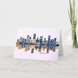 Incheon Skyline Helgkort