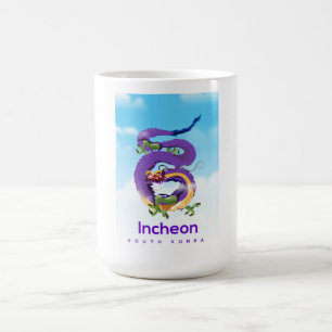 Incheon Sydkorea Dragon Kaffemugg