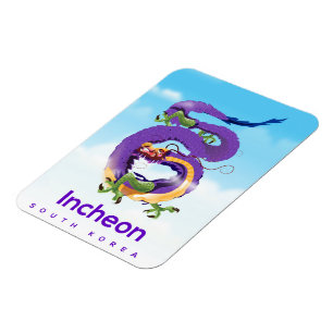 Incheon Sydkorea Dragon Magnet