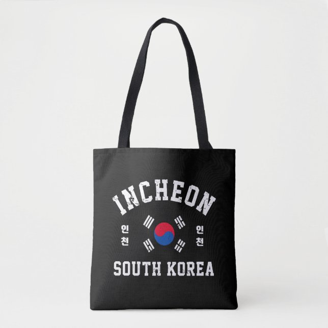 Incheon Sydkorea T-Shirt Tygkasse (Framsida)
