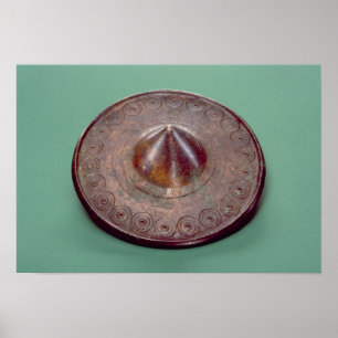 Incised klämmer fast head, från Irland, c.700 BC Poster