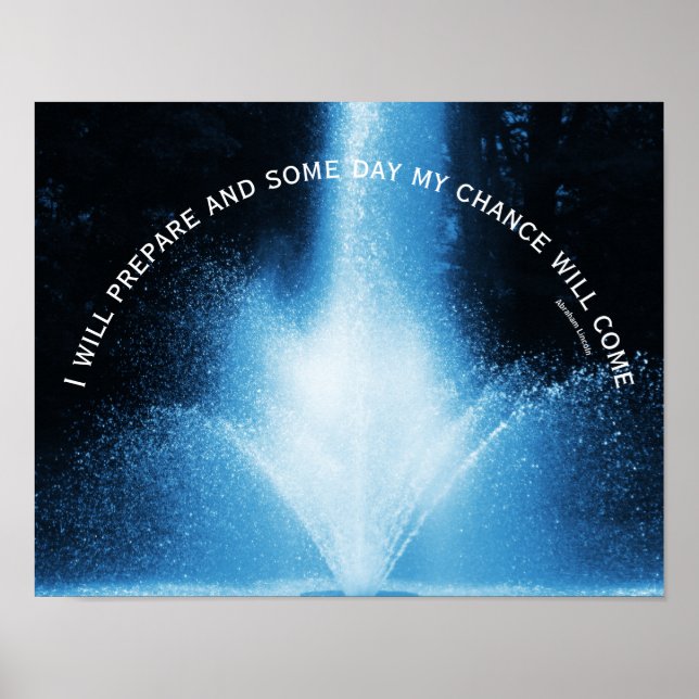 Incitationstecken för inspirationstext för blå Vat Poster (Framsidan)