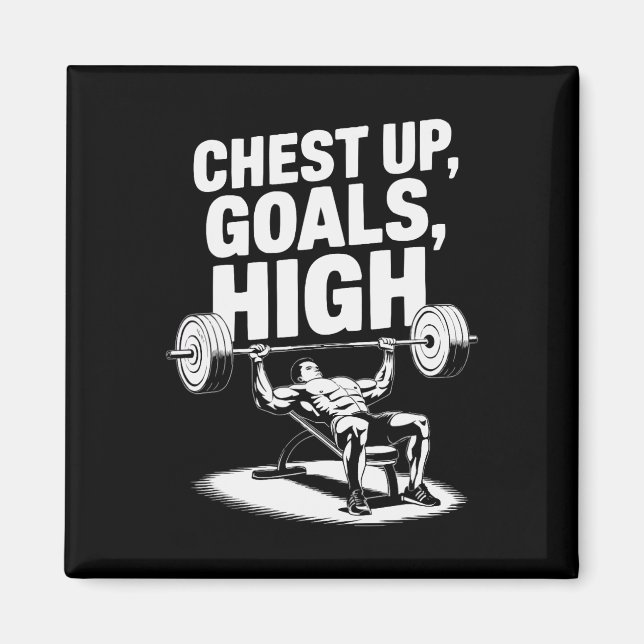 Incline Bench Press Bodybuilding Fitness Workout G Magnet (Framsidan)