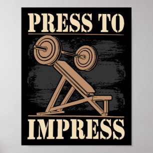 Incline Bench Press Bodybuilding Fitness Workout G Poster