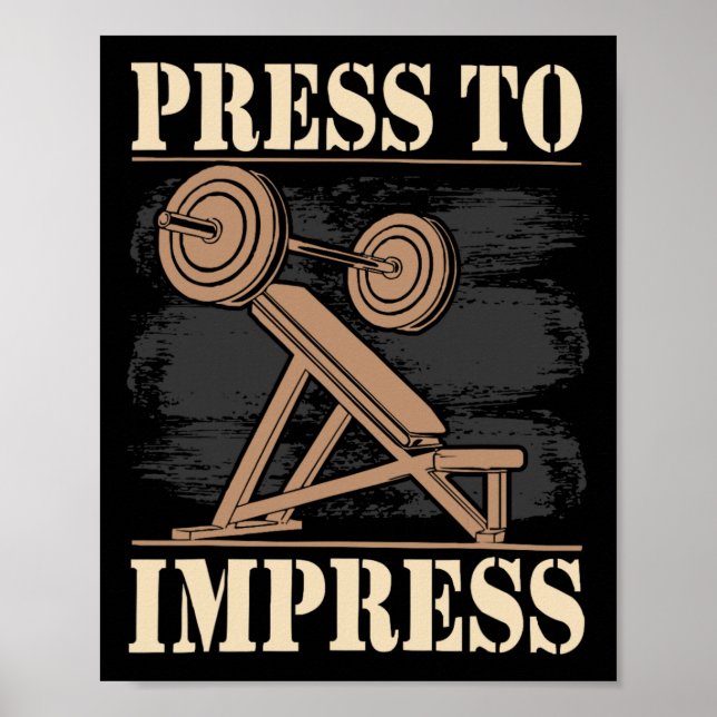 Incline Bench Press Bodybuilding Fitness Workout G Poster (Framsidan)