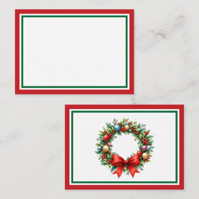 Include A Personal Note with your Christmas Gift Anteckningskort (Fram/baksida)