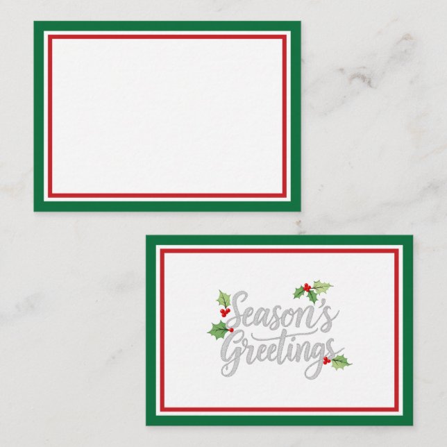 Include A Personal Note with your Christmas Gift Anteckningskort (Fram/baksida)