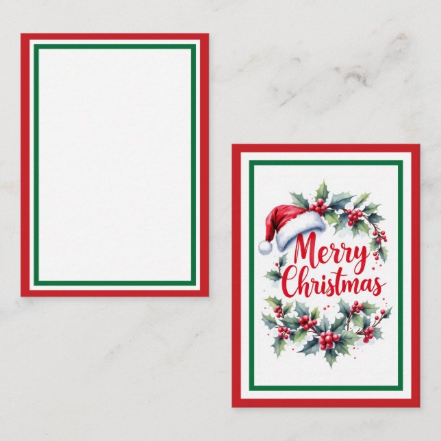 Include A Personal Note with your Christmas Gift Anteckningskort (Fram/baksida)