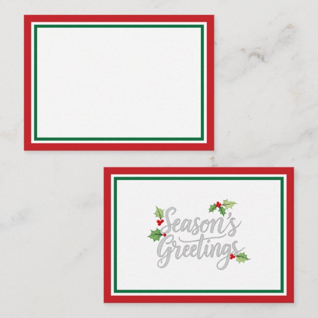 Include A Personal Note with your Christmas Gift Anteckningskort (Fram/baksida)