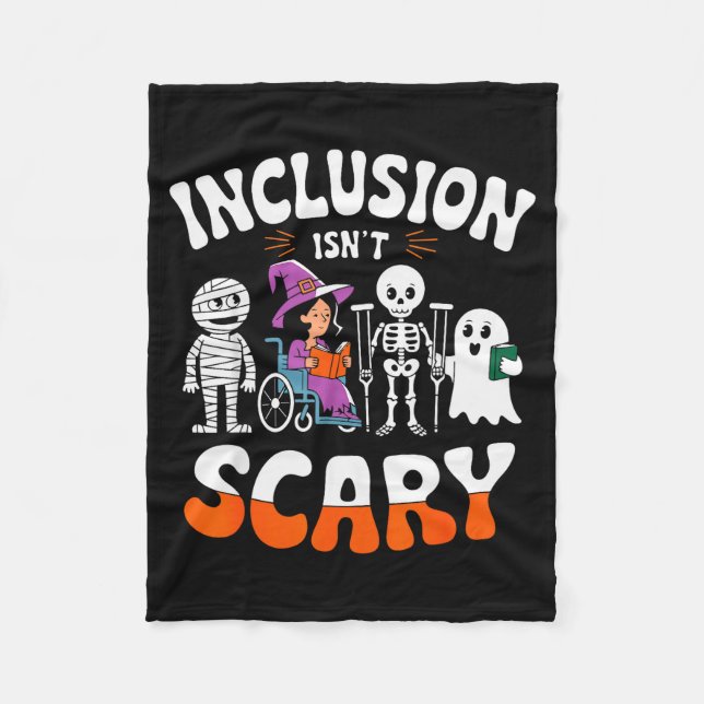Inclusion Isn't Y Sped Halloween Special Education Fleecefilt (Framsidan)