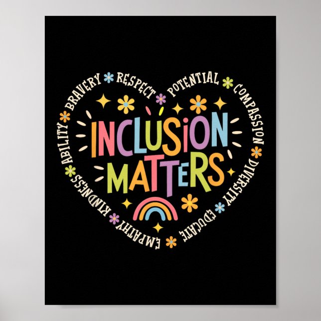Inclusion Problems Special Education Teacher Autis Poster (Framsidan)