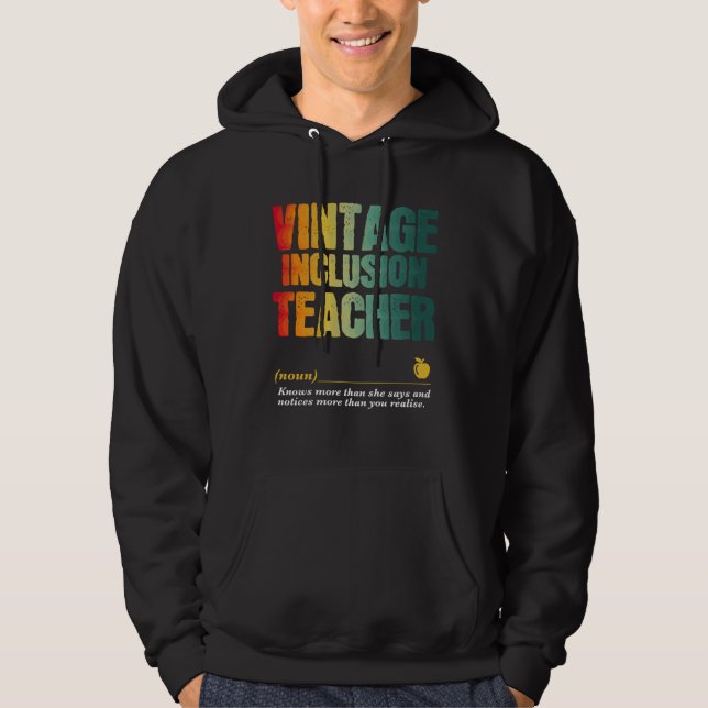 Inclusion Teacher Appreciation Week Back to School Hoodie (Framsida)